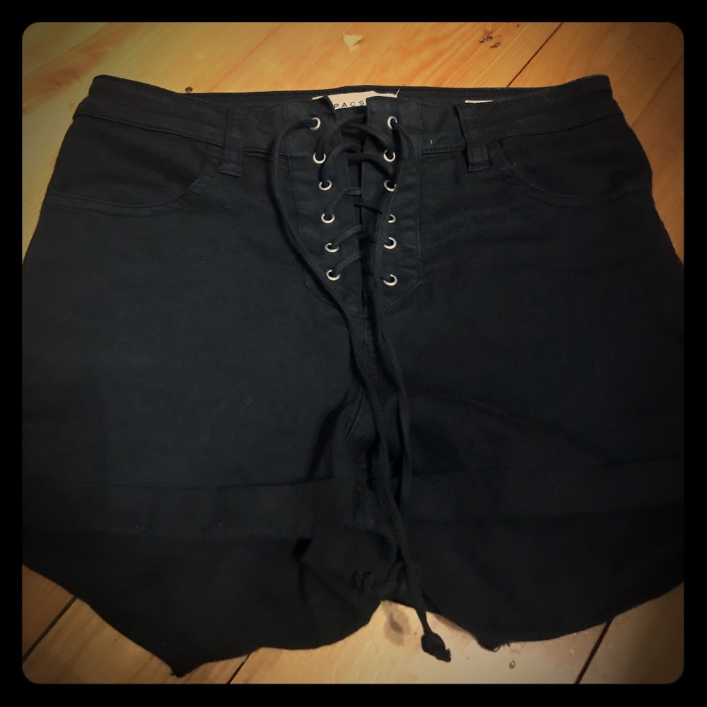 PacSun Black denim shorts